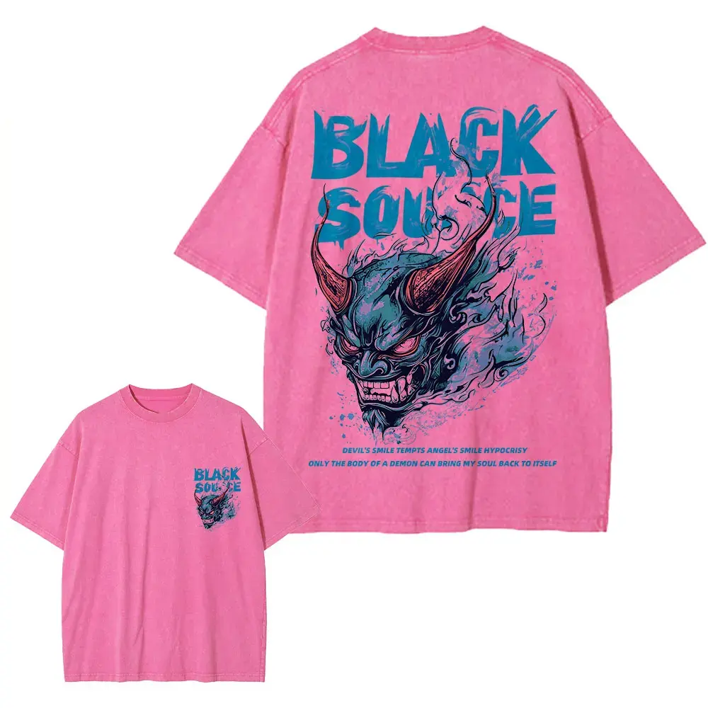 Devil Graphic Oversized T-Shirt Cotton Harajuku Gothic Streetwear by Vimost Shop