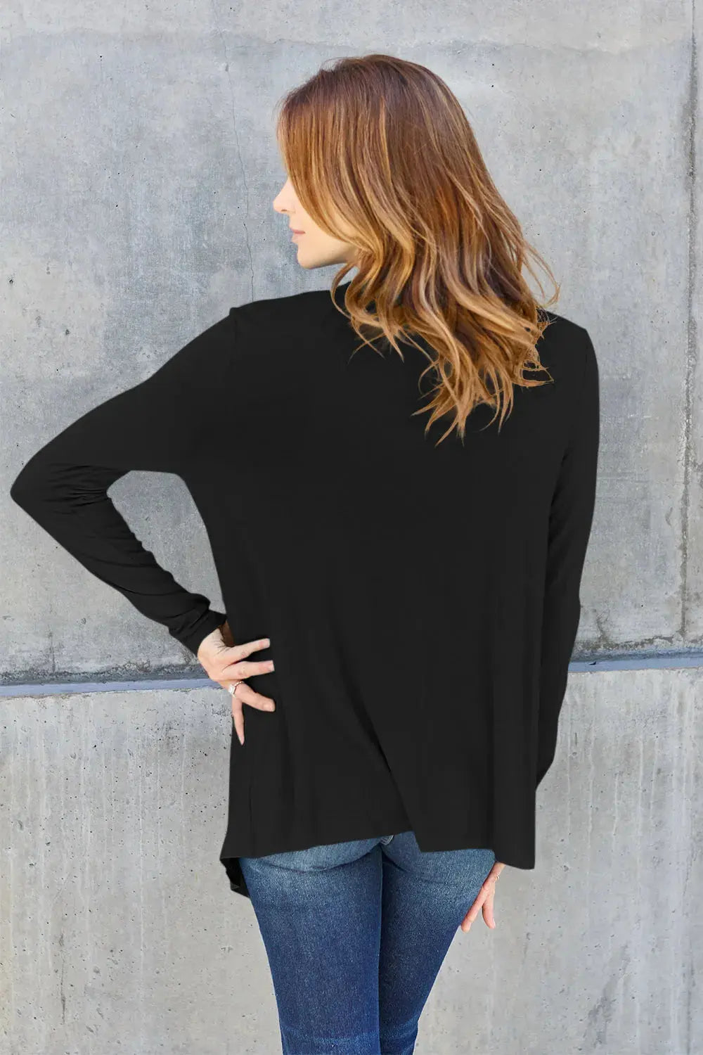 Basic Bae Full Size Open Front Long Sleeve Cardigan by Basic Bae