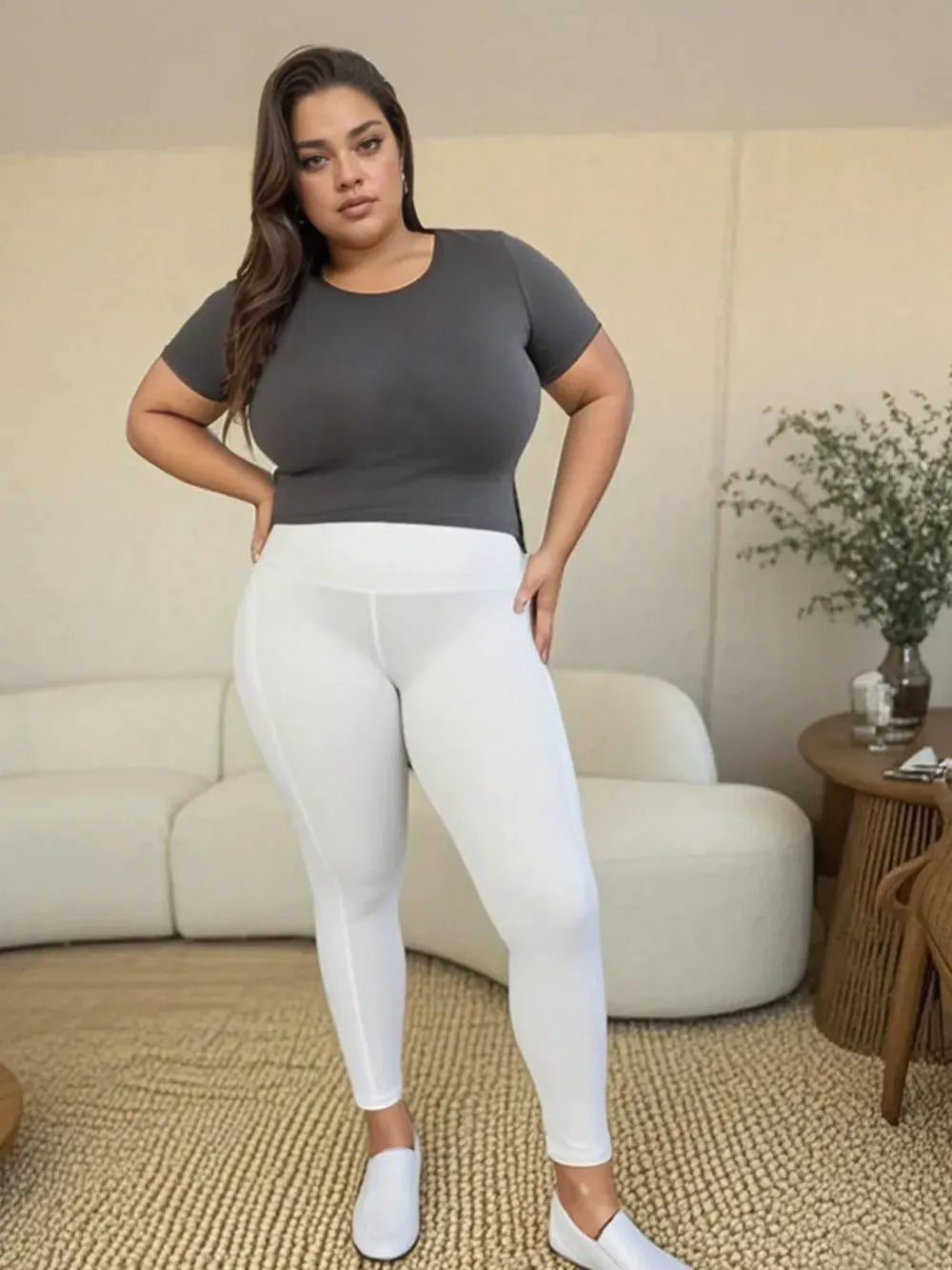 Wide Waistband Sports Leggings by Partner Label