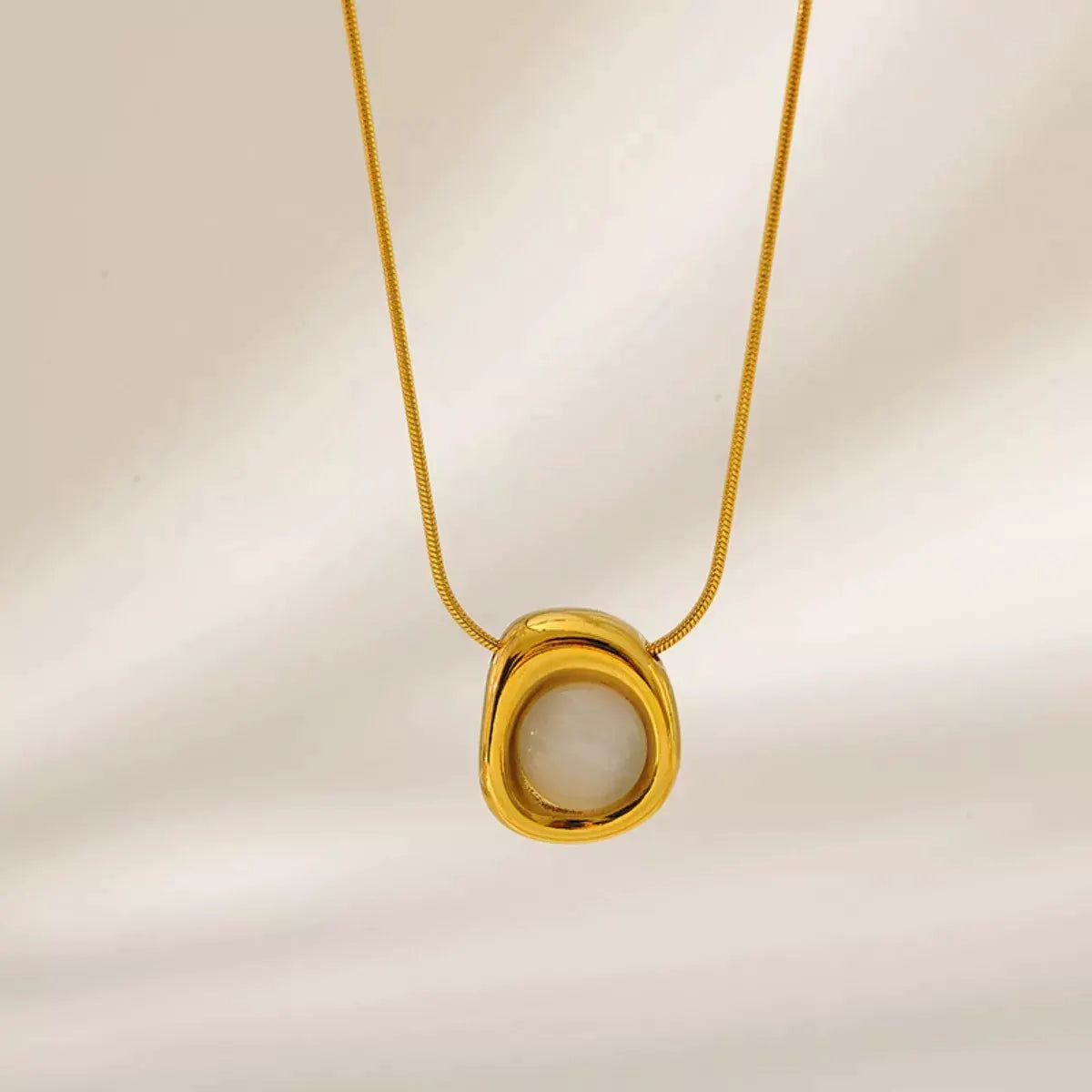 Natural Stone Pendant Necklace by Partner Labels