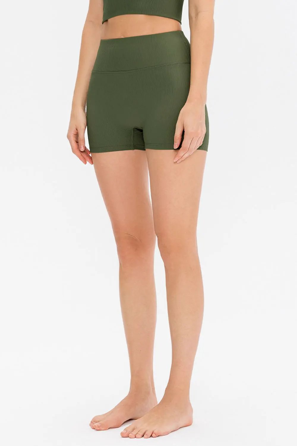 Slim Fit Wide Waistband Sports Shorts by Partner Label