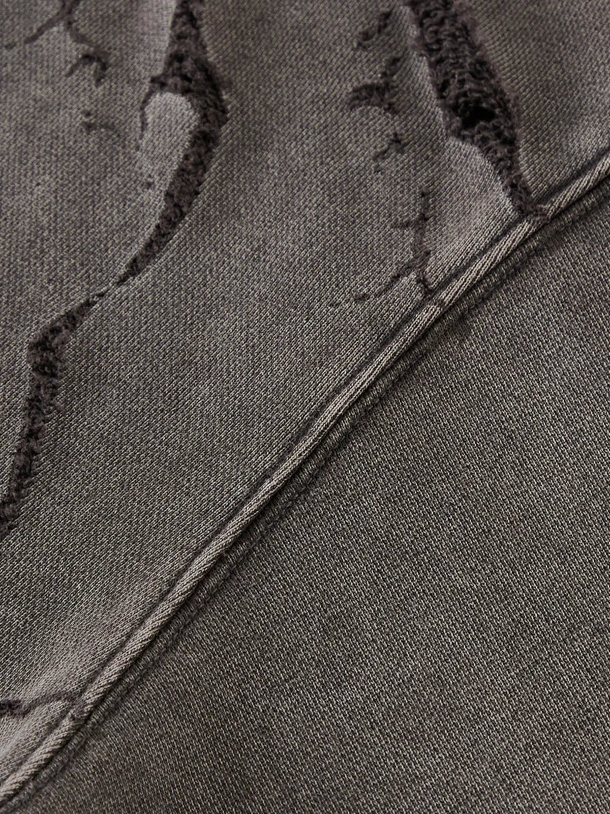 Men's Distressed Long Sleeve Hoodie by Trendsi