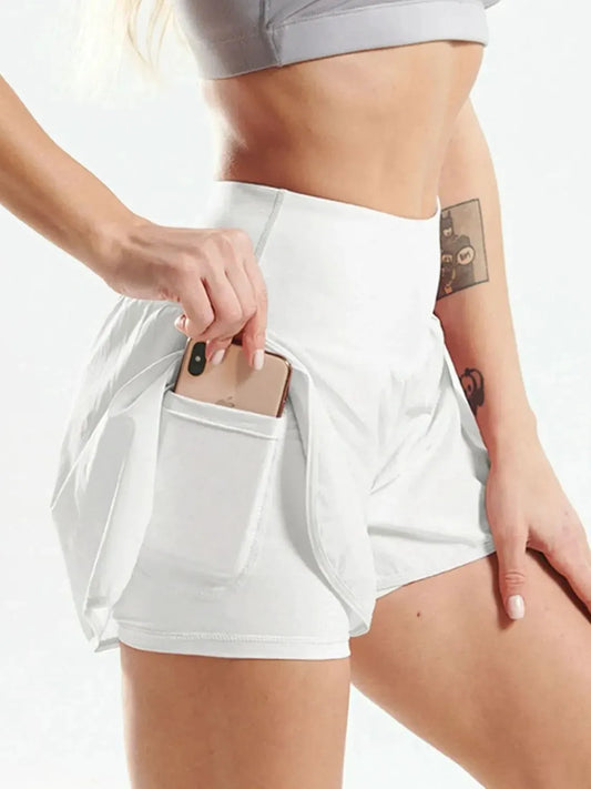 Pocketed High Waist Active Shorts by Partner Label
