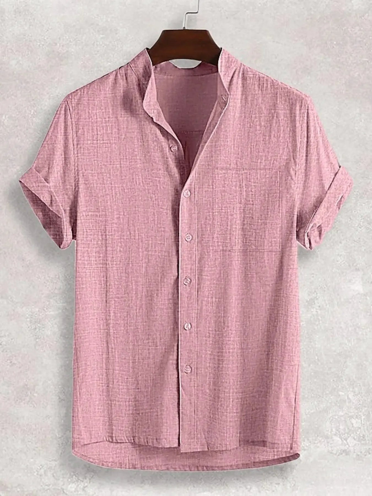 Men's Full Size Casual Button Up Short Sleeve Shirt Plus Size by Trendsi