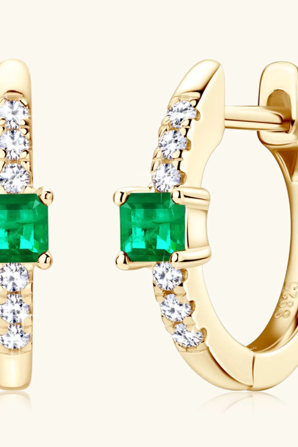 Lab-Grown Emerald Earrings by Partner Label