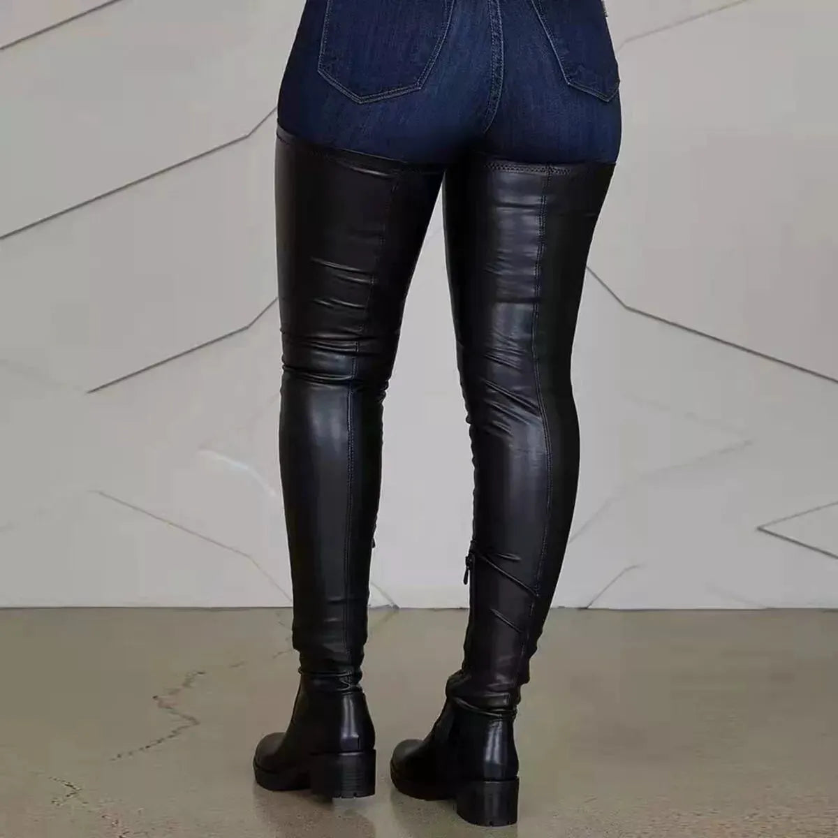Over-the-Knee Block Heels Boots by Partner Label