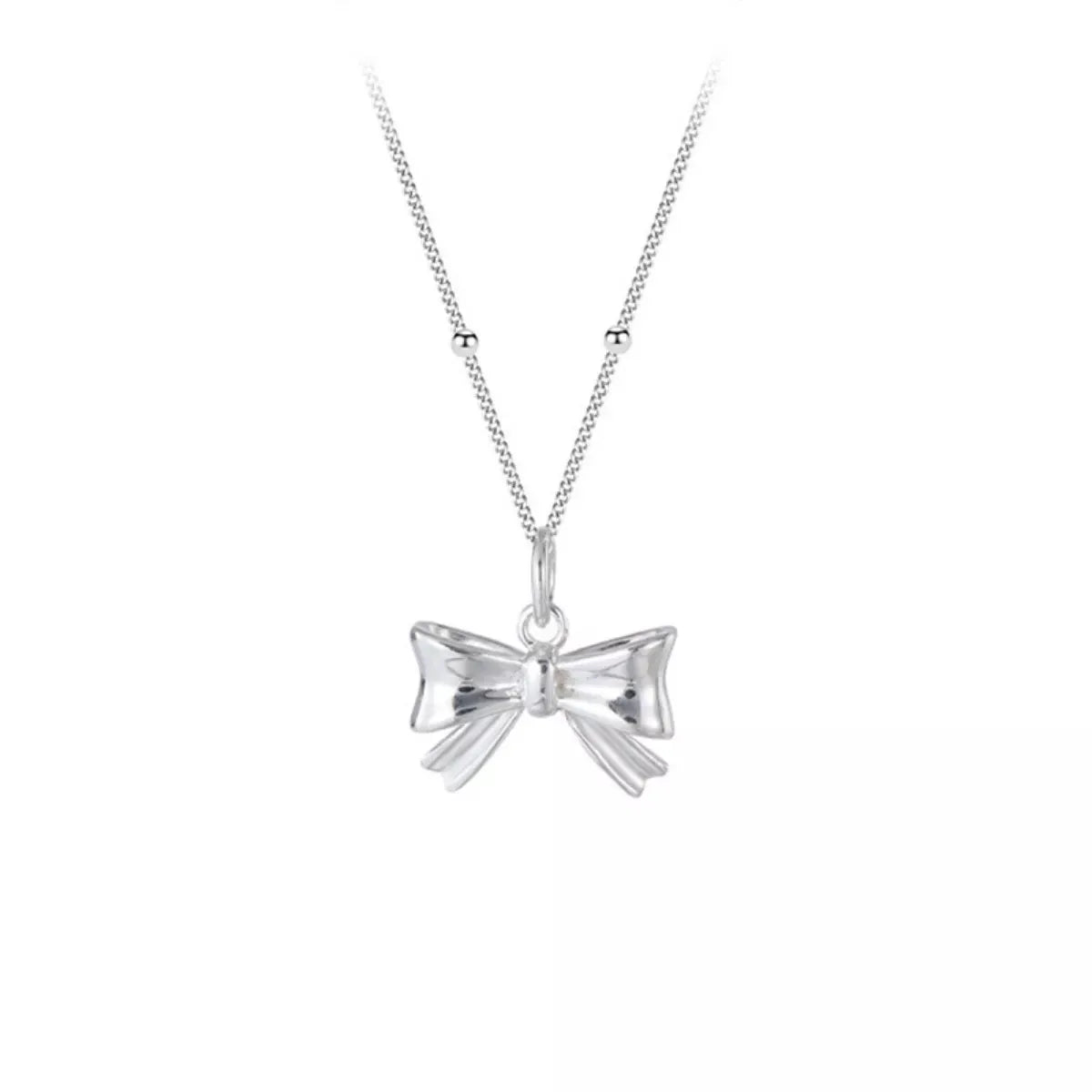925 Sterling Silver Bow Necklace by Partner Labels