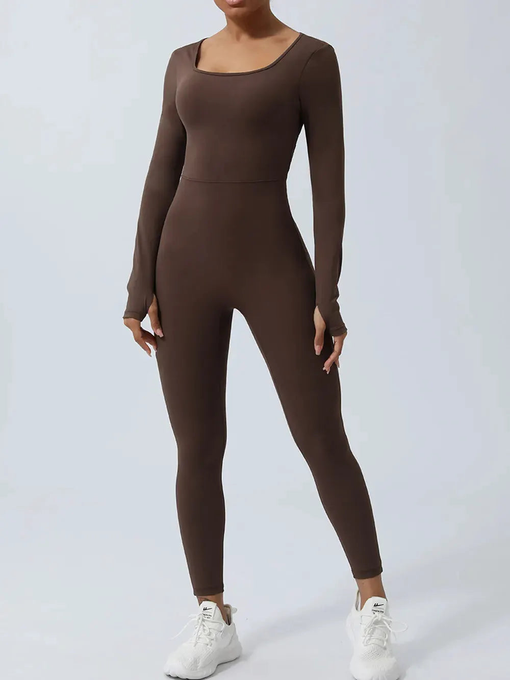 Twisted Backless Long Sleeve Jumpsuit by Partner Label