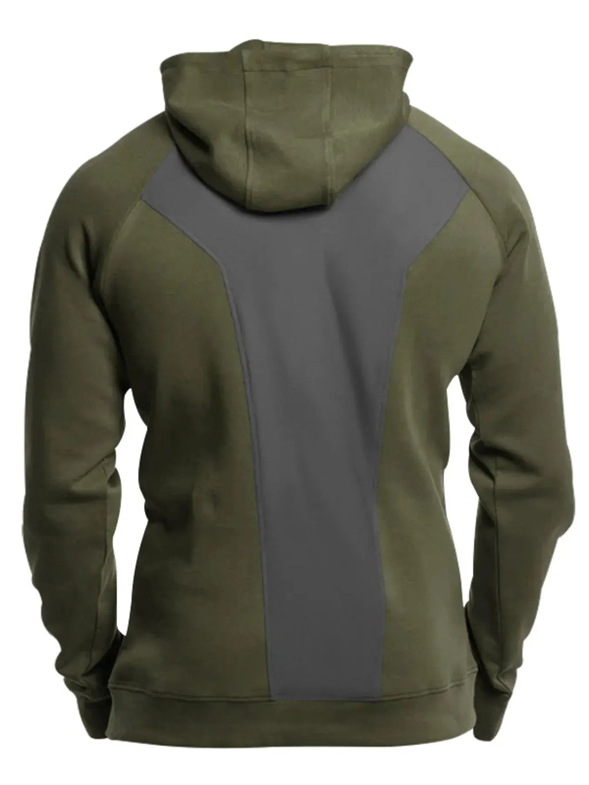 Men's Full Size Quarter Zip Long Sleeve Hoodie Plus Size by Trendsi
