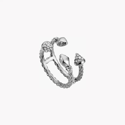 Just Cavalli Women's Silver Brass Ring, Silver Finish | Jcrg00400106 by JUST CAVALLI