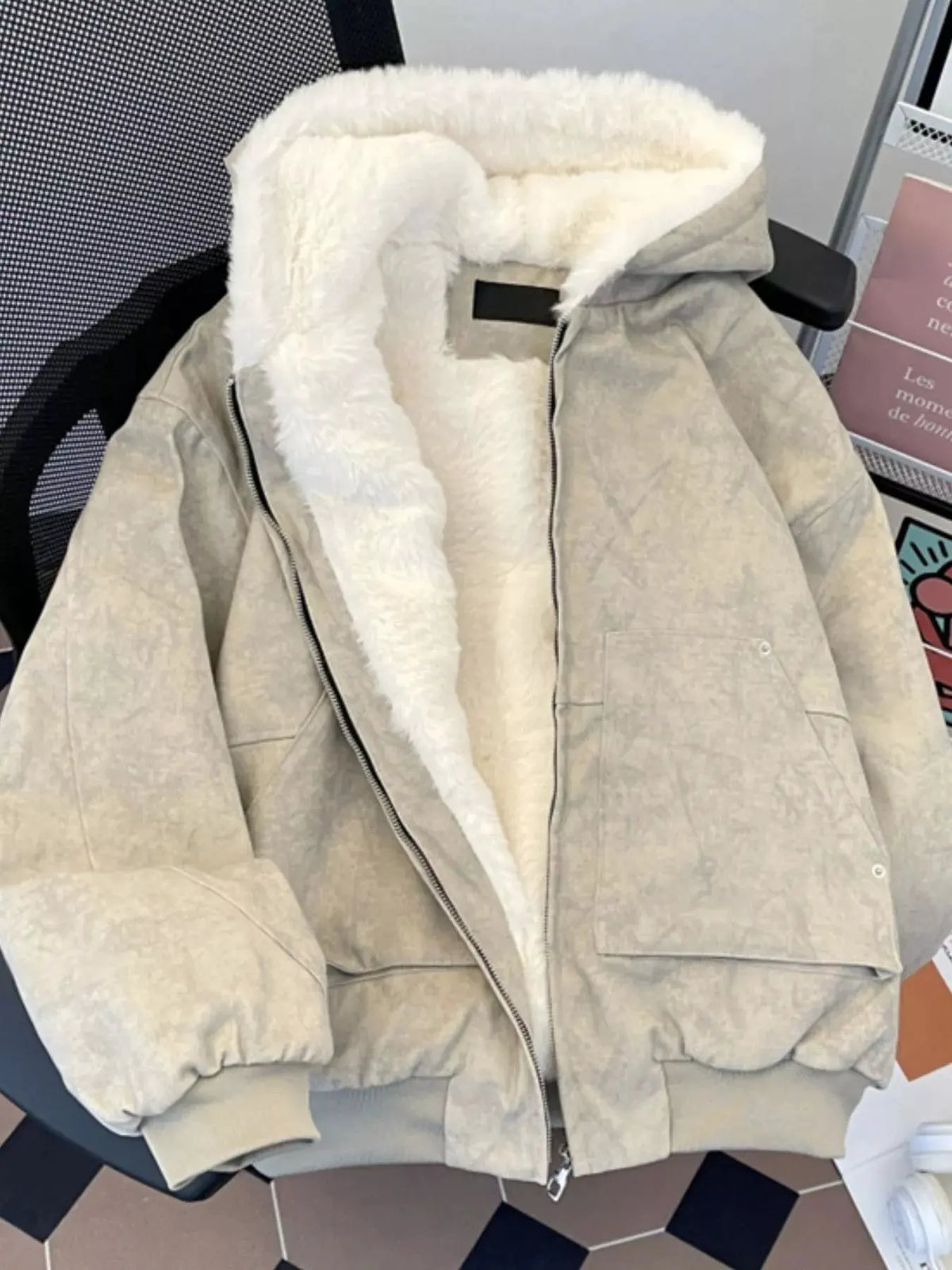 Men's Cozy Sherpa Lined Hooded Jacket by Partner Label