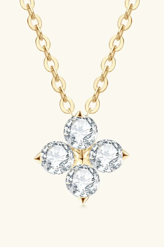 Moissanite Four Leaf Clover Pendant Necklace by Partner Label