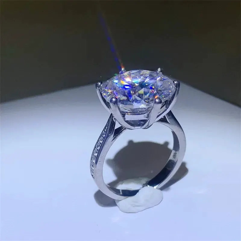 10 Carat Moissanite 925 Sterling Silver Ring by Partner Label