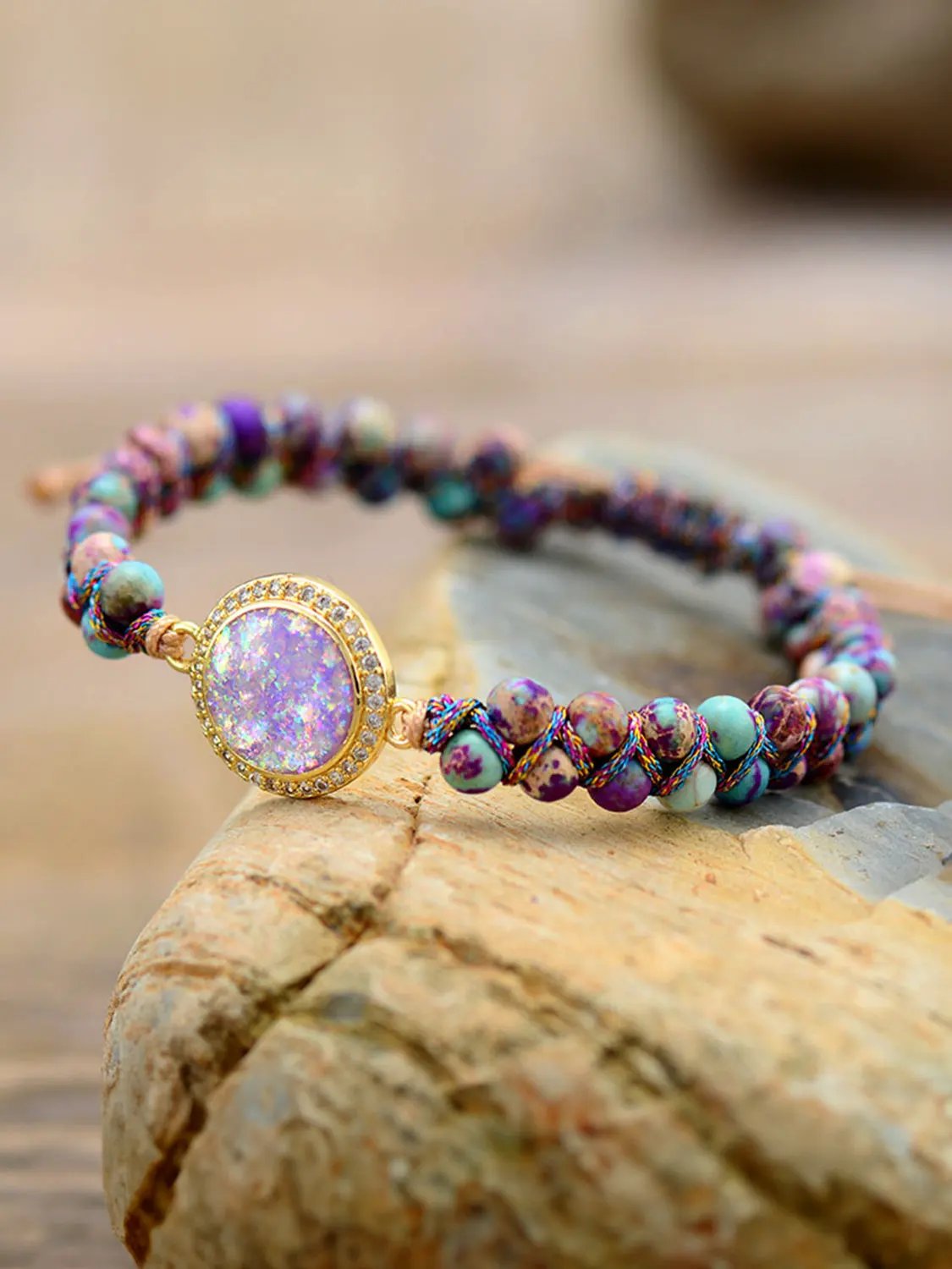 Imperial Jasper Beaded Bracelet by Partner Label