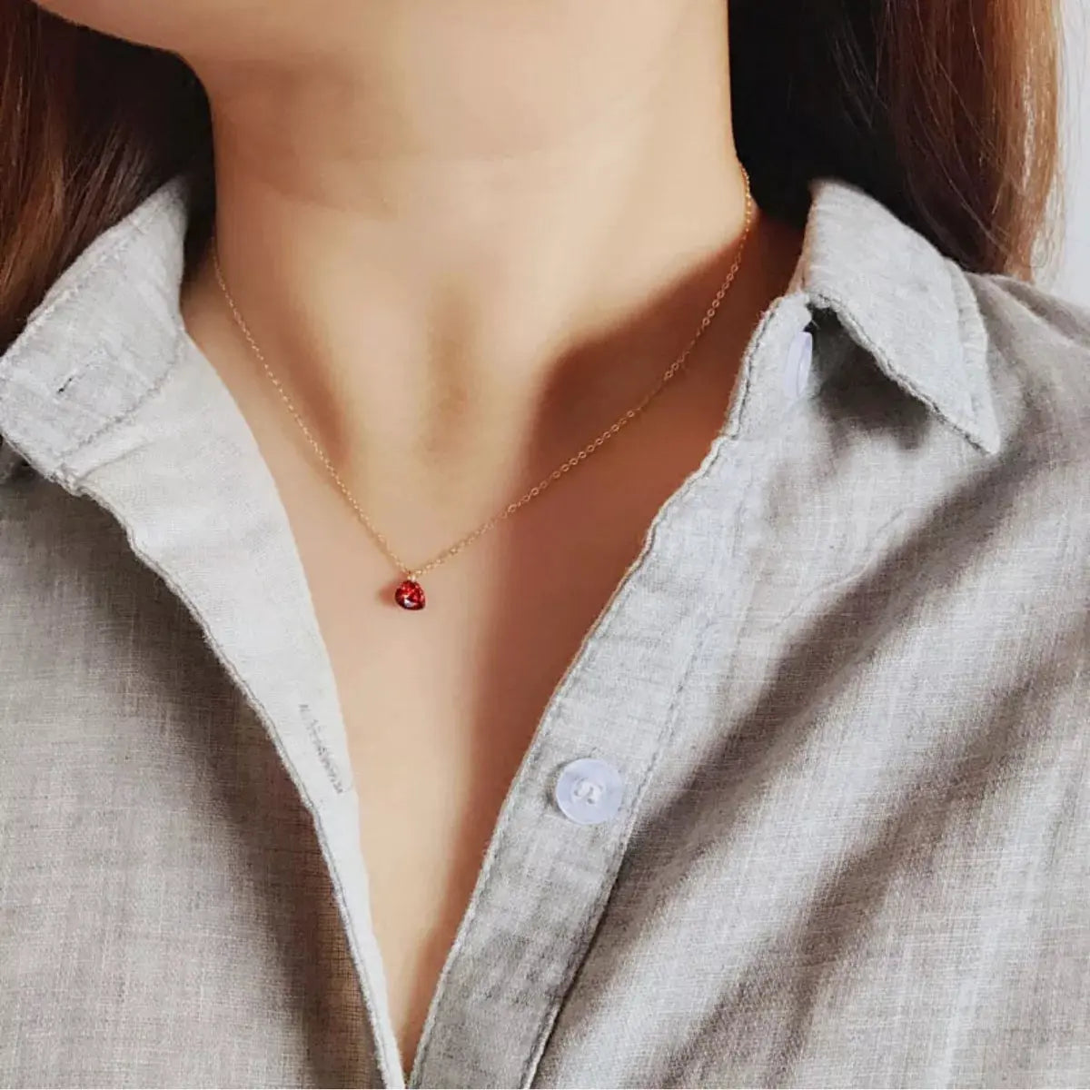925 Sterling Silver Zircon Heart Necklace by Partner Labels
