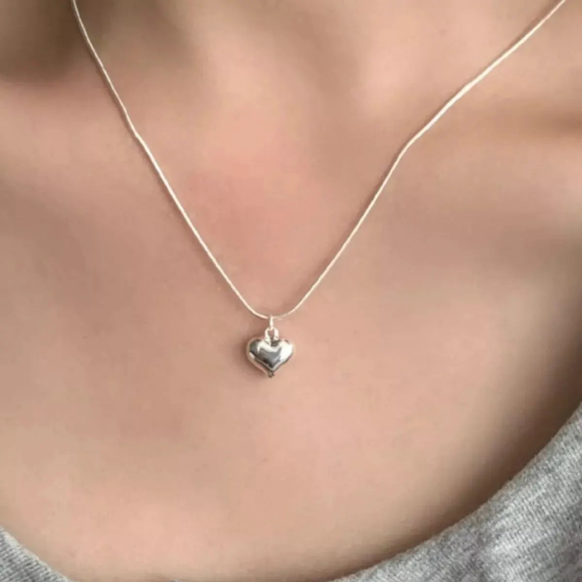 925 Sterling Silver Heart Necklace by Partner Labels