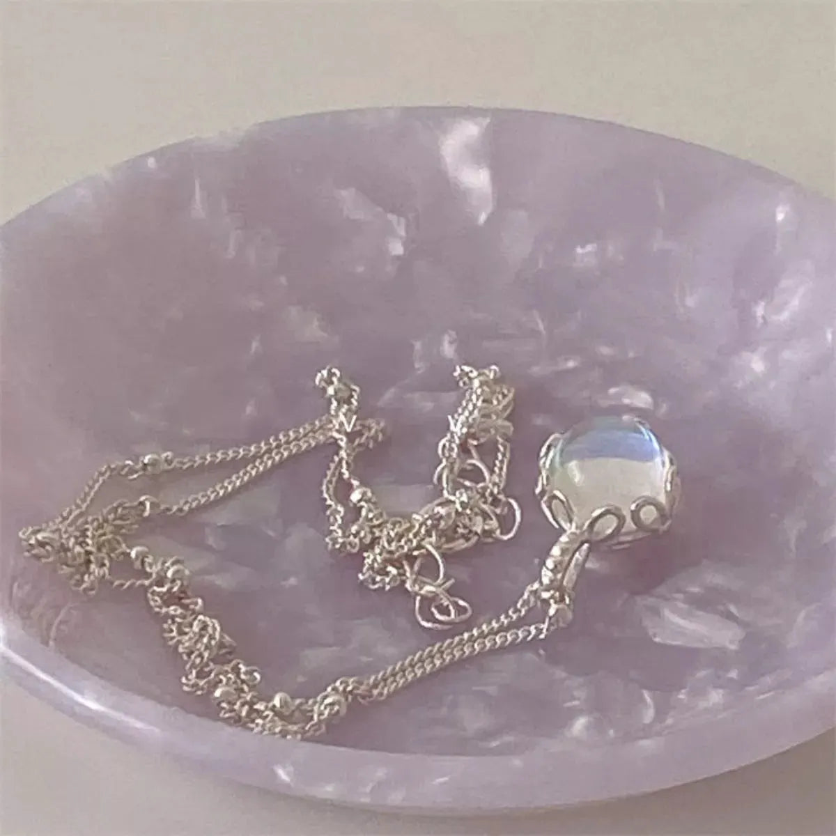 Moonstone 925 Sterling Silver Necklace by Partner Labels