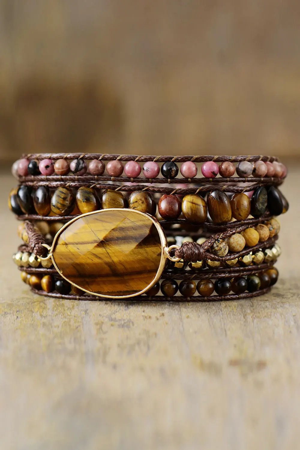 Natural Stone Layered Bracelet by Partner Label