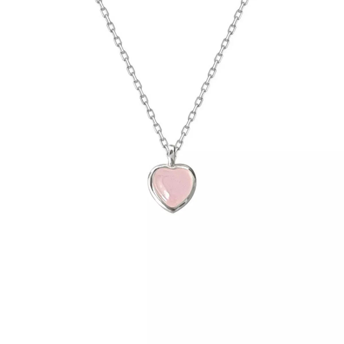 925 Sterling Silver Heart Pendant Necklace by Partner Labels