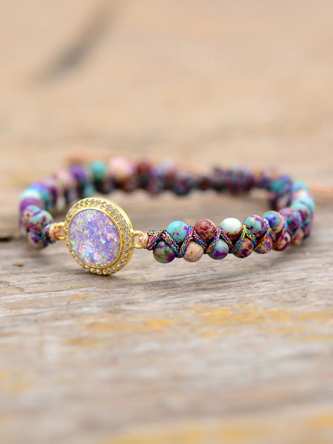Imperial Jasper Beaded Bracelet by Partner Label