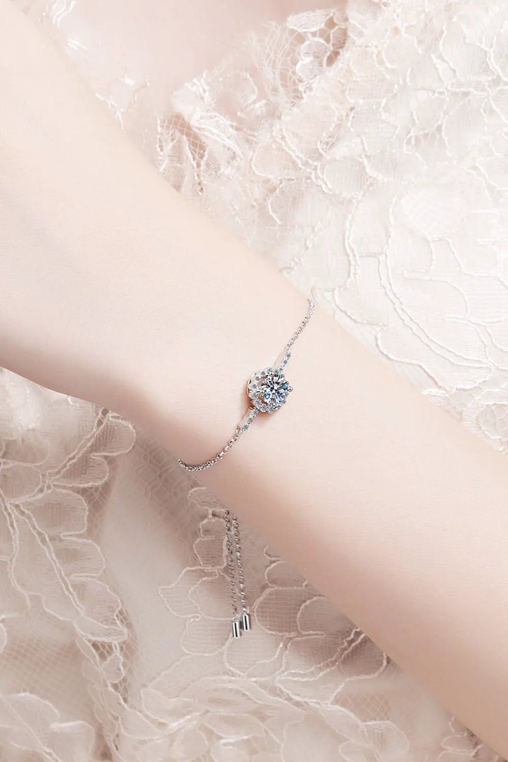 1 Carat Moissanite Chain Bracelet by Partner Label