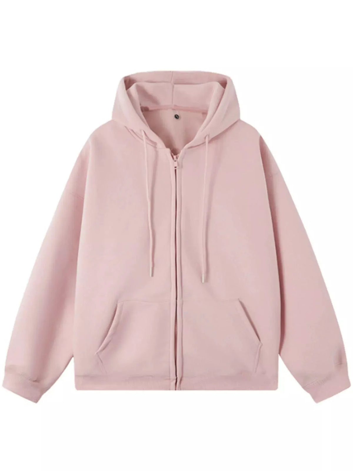 Men's Casual Loose Fit Zip-Up Hoodie by Partner Label