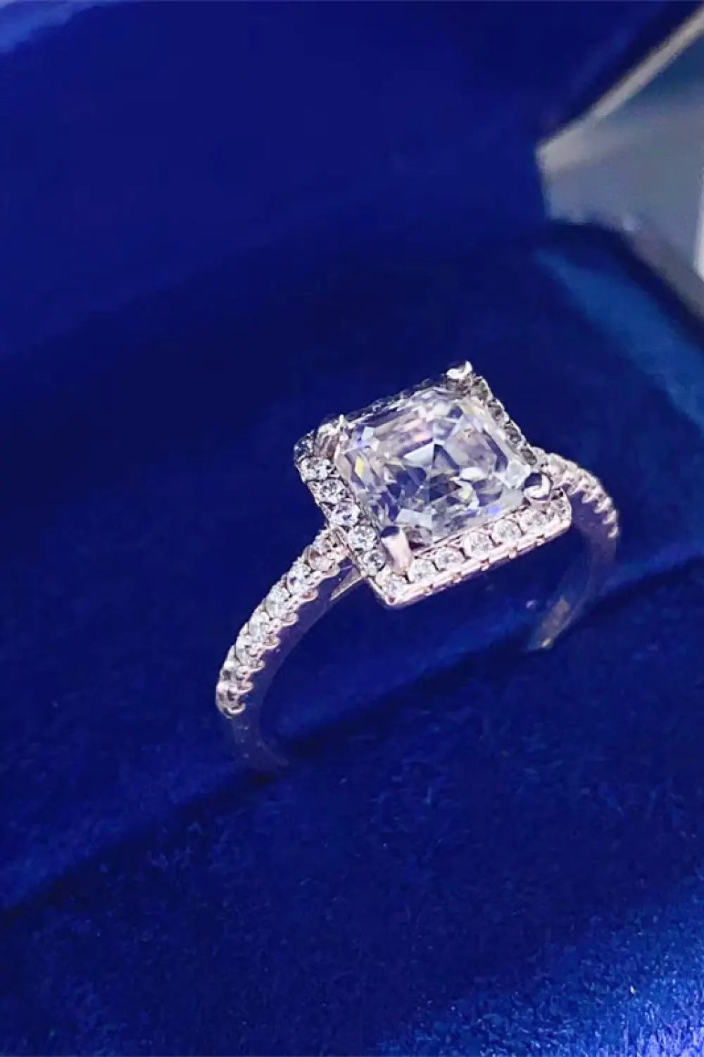 2 Carat Moissanite 925 Sterling Silver Ring by Partner Label