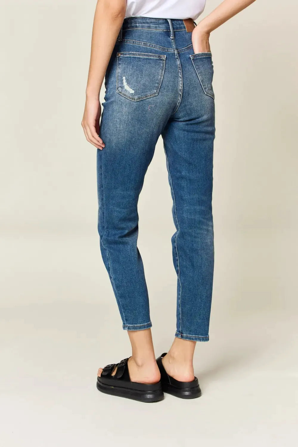 Judy Blue Full Size Tummy Control High Waist Slim Jeans by Judy Blue
