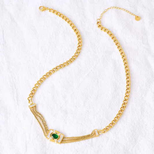 18K Gold-Plated Geometric Necklace by Partner Labels