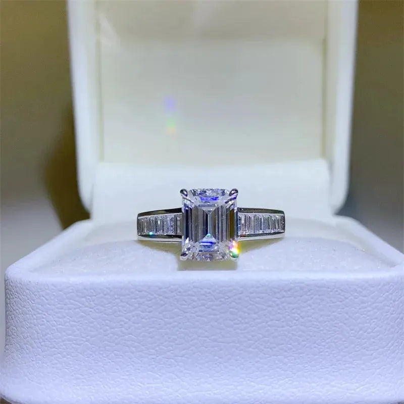 3 Carat Moissanite 925 Sterling Silver Ring by Partner Label