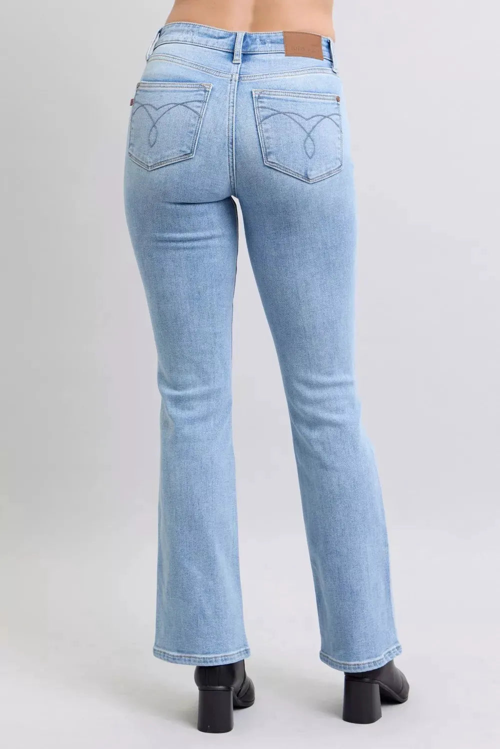 Judy Blue Mid Rise Thermal Bootcut Jeans by Judy Blue