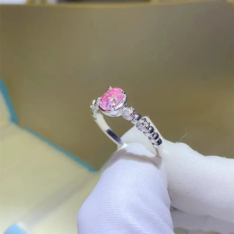 1 Carat Moissanite 925 Sterling Silver Ring by Partner Label