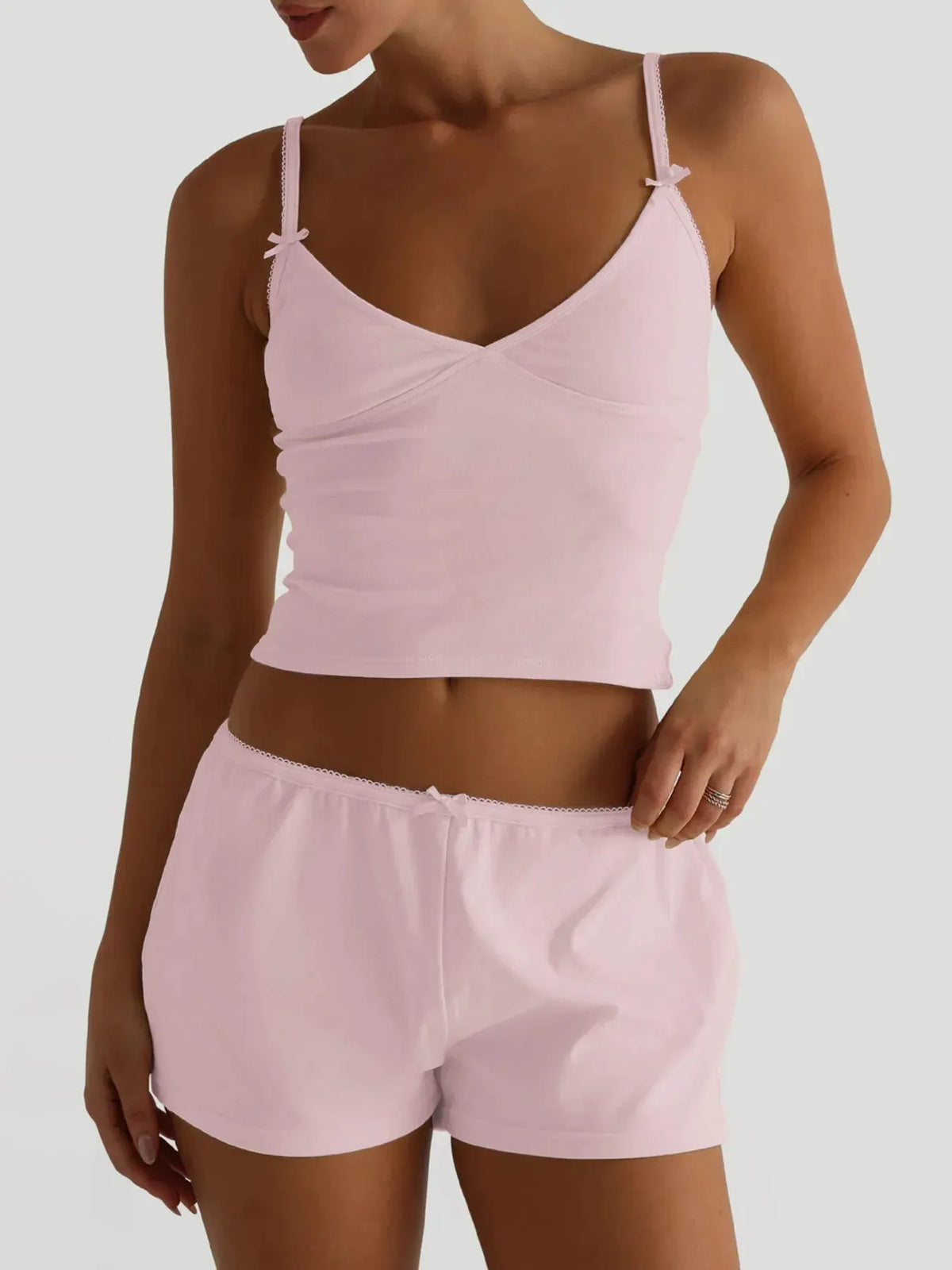 V-Neck Cami and Shorts Set by Partner Label