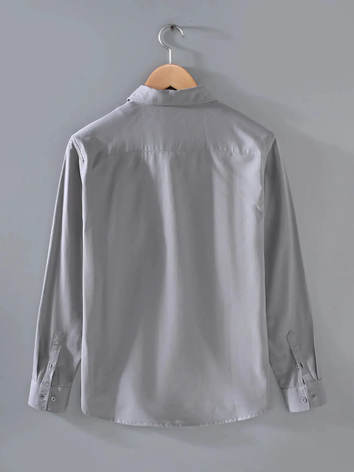 Men's Plus Size Casual Long-Sleeve Shirt by Trendsi