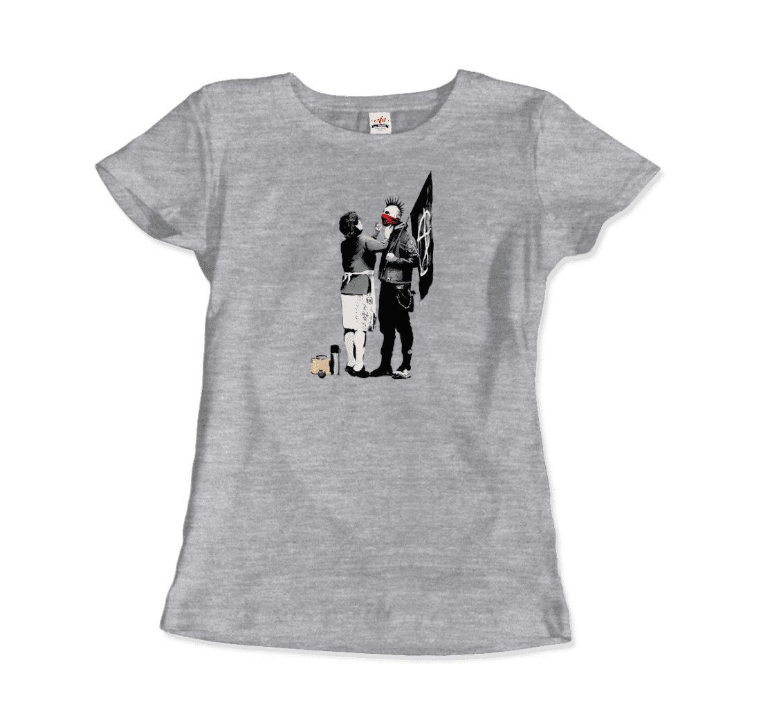 Banksy Anarchist Punk and His Mother artwork t-shirt by Art-O-Rama Shop