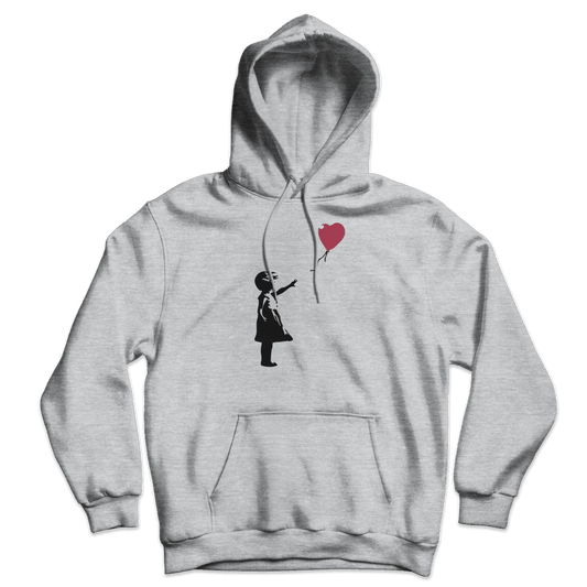 Banksy The Girl with a Red Balloon Artwork Unisex Hoodie by Art-O-Rama Shop