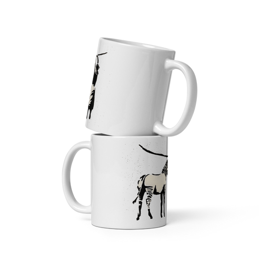 Banksy Zebra Stripes Artwork Mug by Art-O-Rama Shop