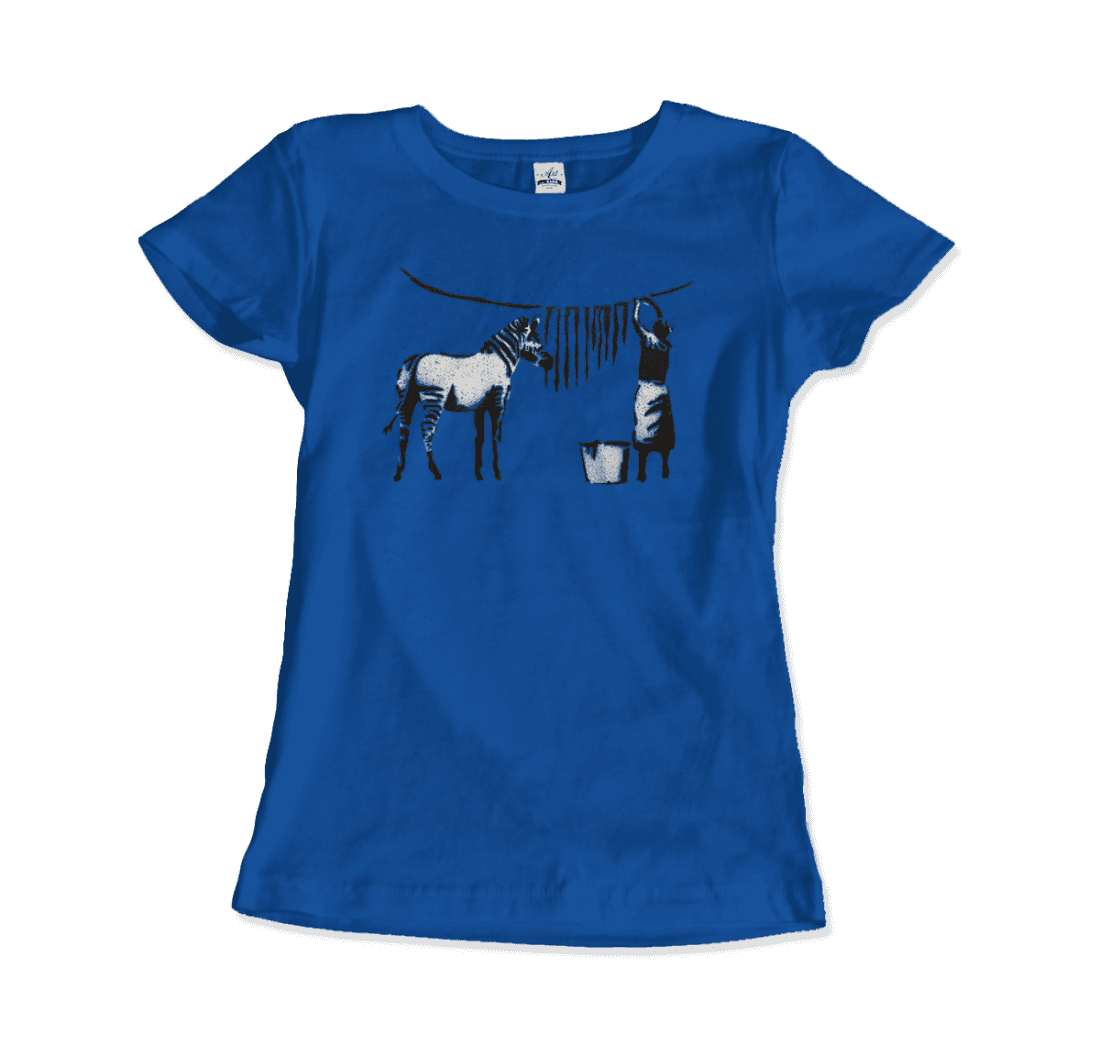 Banksy Zebra Stripes artwork t-shirt by Art-O-Rama Shop