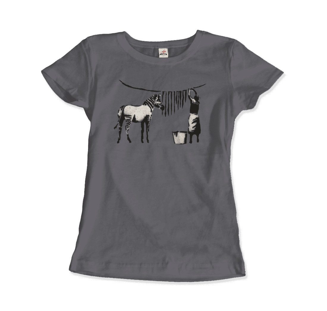 Banksy Zebra Stripes artwork t-shirt by Art-O-Rama Shop