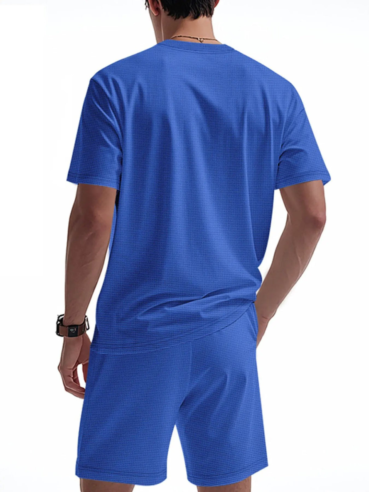 Men's Full Size Casual Short Sleeve Top & Shorts Set Plus Size by Trendsi