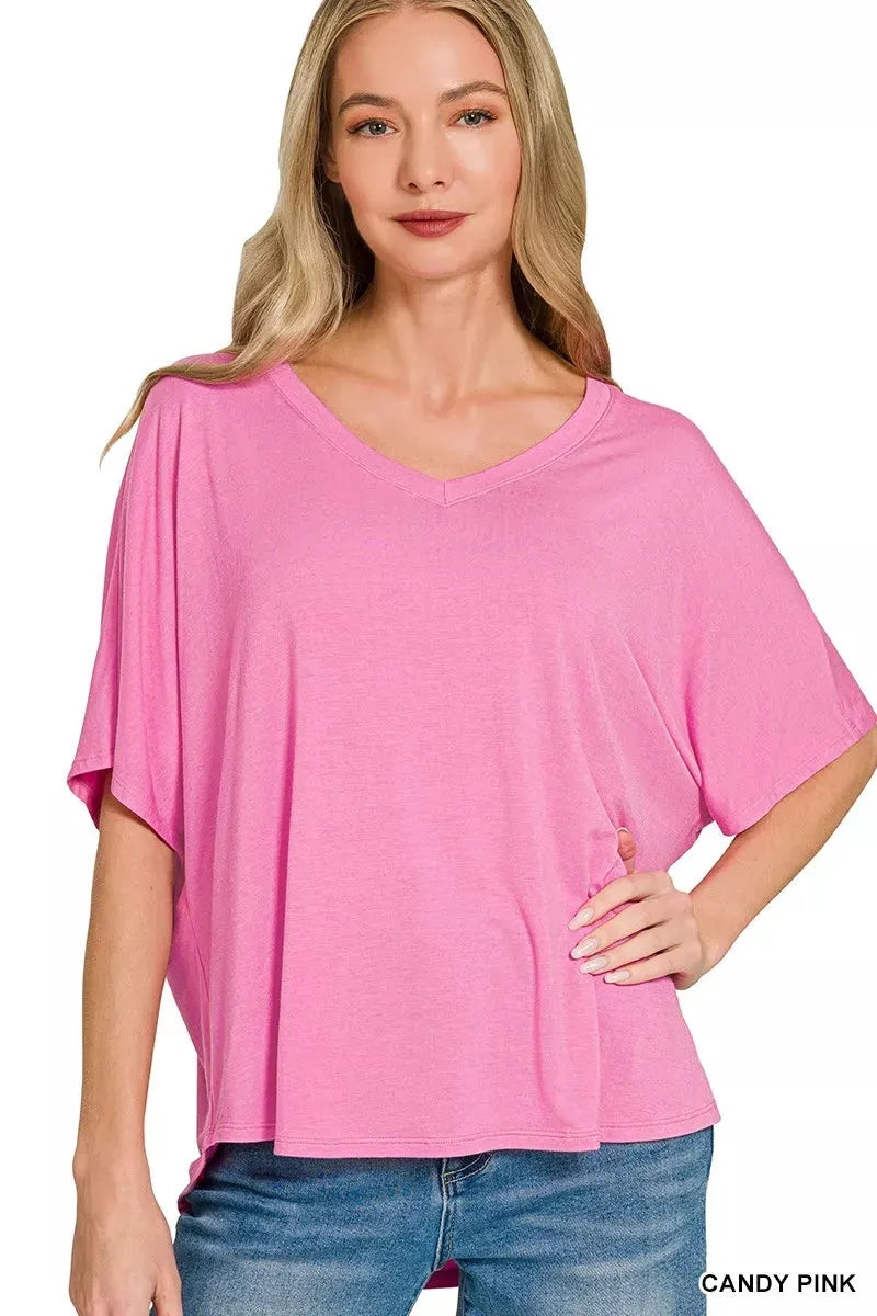 Zenana V-neck Oversized Top & Pants Set by Zenana