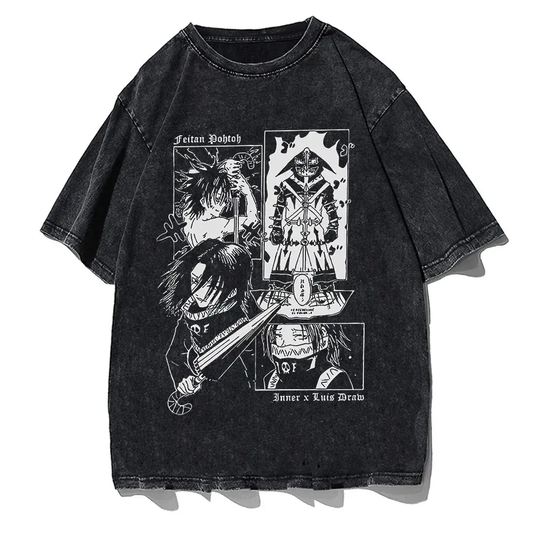 Anime Casual Cotton Short Sleeve T-Shirt by Vimost Shop
