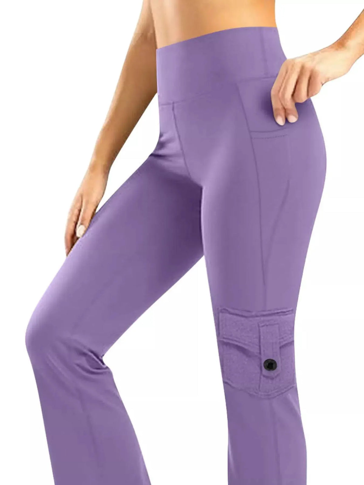 High-Waisted Yoga Pants with Pockets by Partner Label