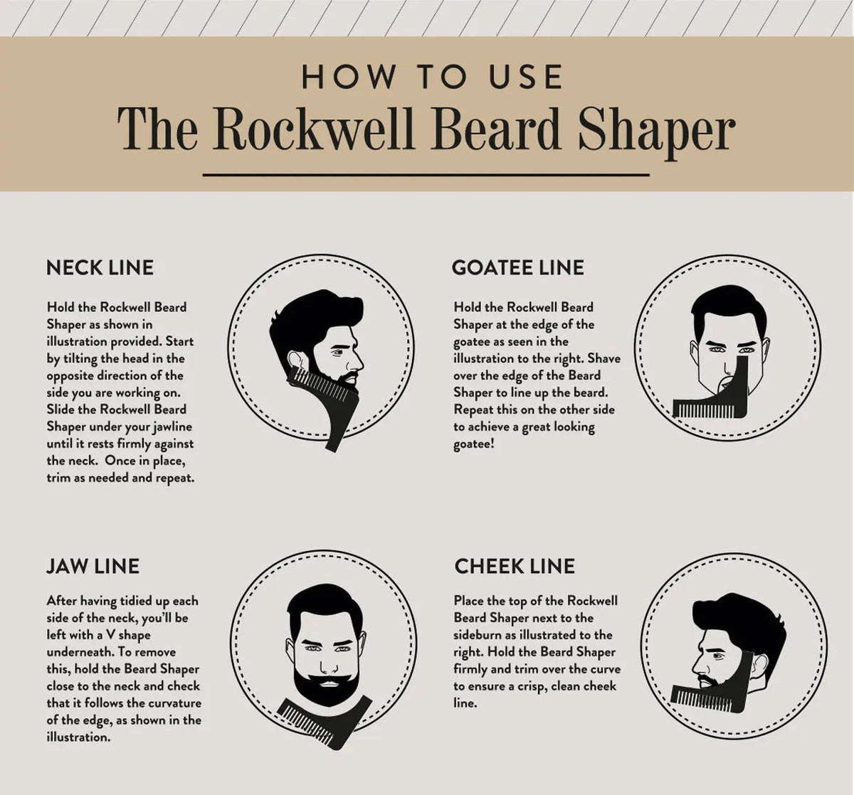 ROCKWELL PLASTIC BEARD SHAPER (Case pack of 10) by Rockwell