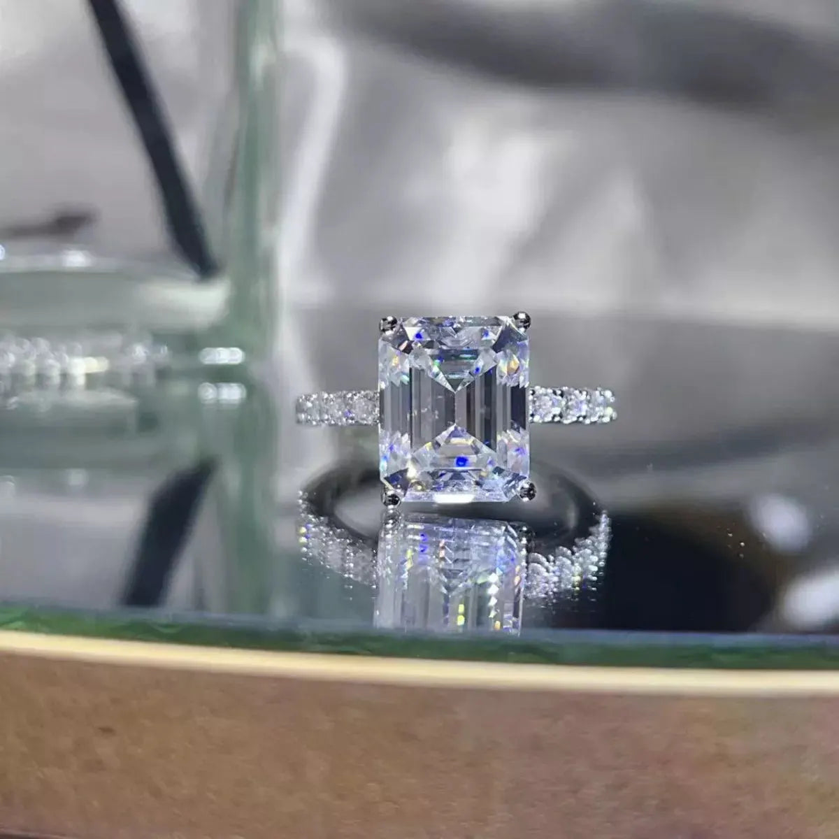 5 Carat Moissanite 925 Sterling Silver Ring by Partner Label