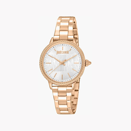 Just Cavalli Women's Rose Gold Stainless Steel Watch, Silver Dial | Jc1l259m0075 by JUST CAVALLI