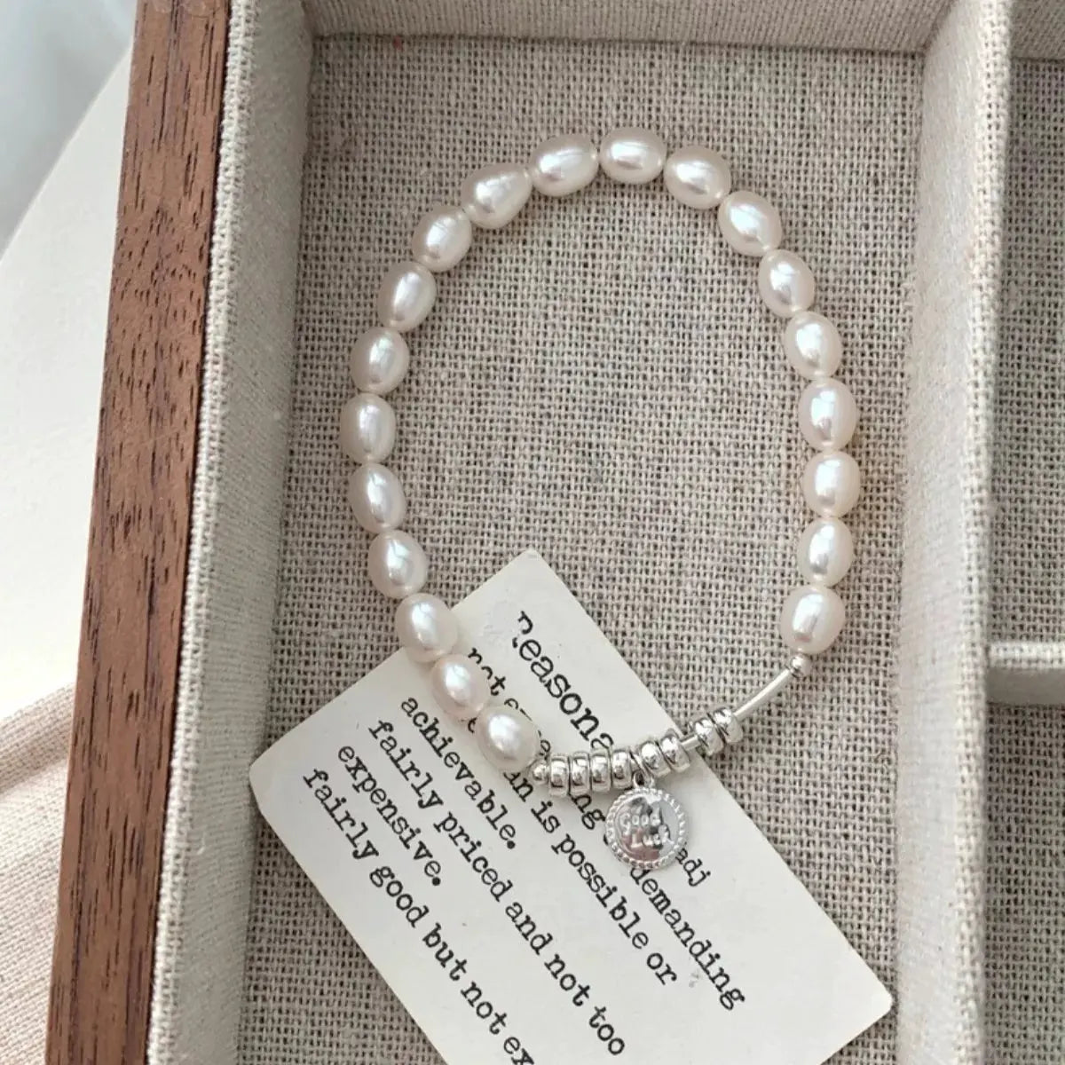 Pearl 925 Sterling Silver Bracelet by Partner Label