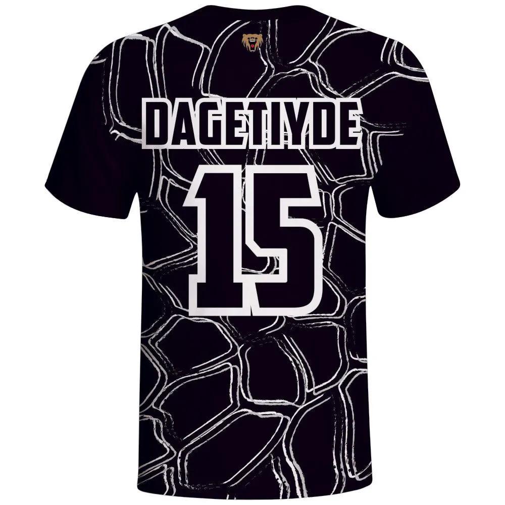 Black Stone Pattern Custom Esports Jersey by Vimost Sportswear