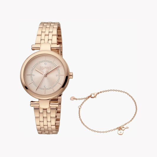 Esprit Women's Rose Gold Stainless Steel Watch, Round Case | Esm-12345 by ESPRIT