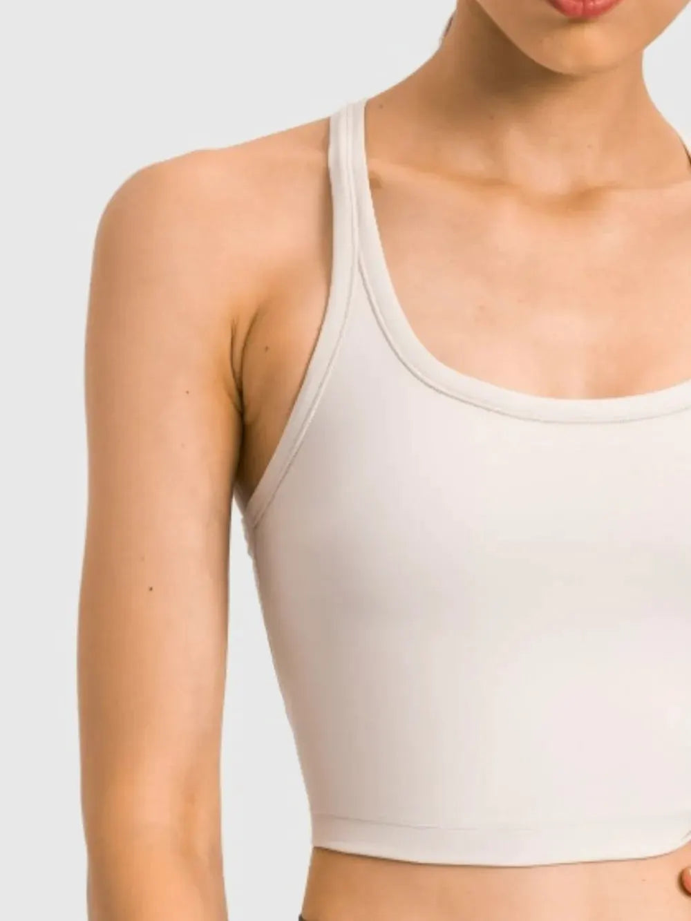 Millennia Scoop Neck Active Tank with Detachable Chest Pads by Millennia